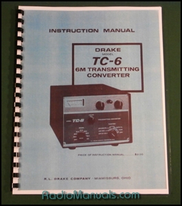 Drake TC-6 Instruction Manual: 11" X 17" Foldout Schematic